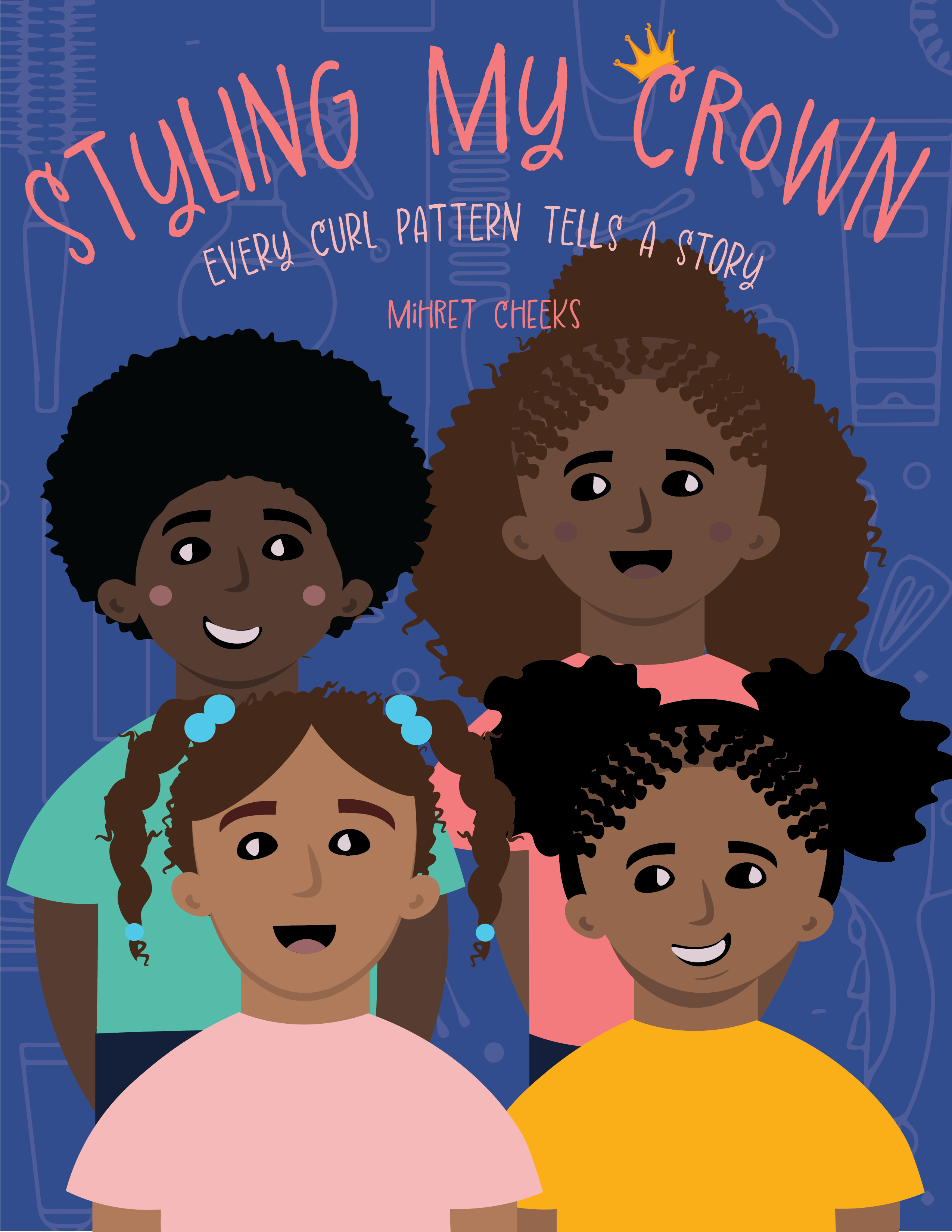 Photo of Front Cover design of the book, Styling My Crown.